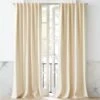 Natural Tan Basketweave Blackout Window Curtain Panel 48"x84" -Home Furnishings Store BsktwvNatBlackoutPnl120inSHS21