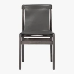 Burano Charcoal Grey Leather Sling Chair Set Of 4 -Home Furnishings Store BuranoLthrChrChrclF18