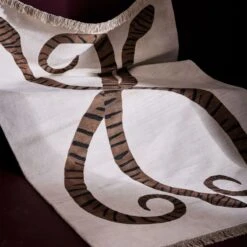 Pitone Handloomed Viscose Ivory Snake Area Rug 9'x12' -Home Furnishings Store CB2FA22 01B hero