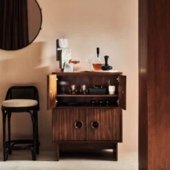 Drysdale Wood Bar Cabinet 13 Drysdale Wood Bar Cabinet -Home Furnishings Store CB2FA22 12B V1