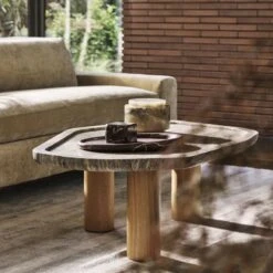 El Verano Travertine Coffee Table -Home Furnishings Store CB2FA22 28A DET 01 V1