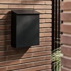 Damon Black Vertical Mailbox -Home Furnishings Store CB2FA22 32A DET 02 1x1