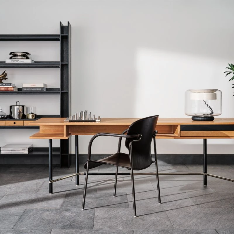 Genova Black Ebonized Oak Bookcase 8 Genova Black Ebonized Oak Bookcase - Image 6