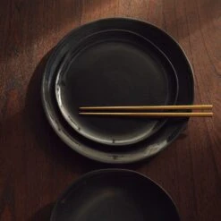 Hyacinth Black Dinner Plate With Reactive Glaze -Home Furnishings Store CB2FA23 09A V1 1