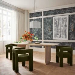 Venation Green Floral Wallpaper 8 Venation Green Floral Wallpaper -Home Furnishings Store CB2FA23 14B V2 1