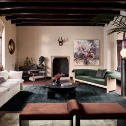 Dome Round Ebonized Oak Wood Coffee Table 14 Dome Round Ebonized Oak Wood Coffee Table -Home Furnishings Store CB2FA23 BID 01 V4