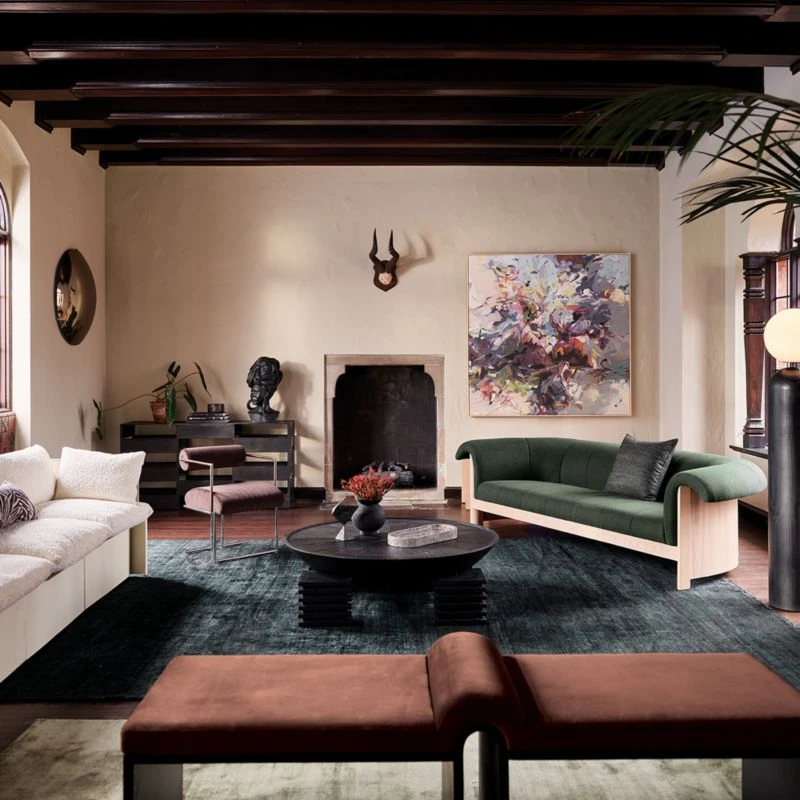 Dome Round Ebonized Oak Wood Coffee Table 6 Dome Round Ebonized Oak Wood Coffee Table - Image 4