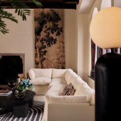 Tol 5-Piece Ivory Boucle Sectional Sofa -Home Furnishings Store CB2FA23 BID 05 Det V1 1