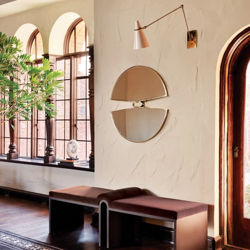 Arc Bronze Brown Velvet Bench 4 Arc Bronze Brown Velvet Bench - Image 2