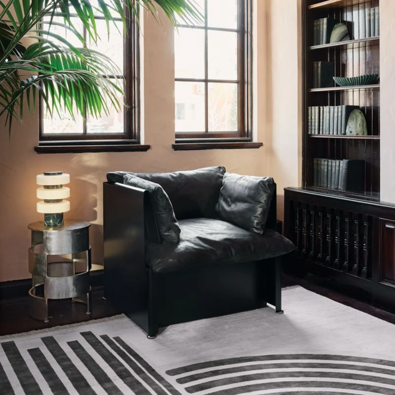 Tol Black Leather Chair 4 Tol Black Leather Chair - Image 2