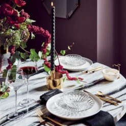 Daphne Glass Appetizer Plate Set Of 8 -Home Furnishings Store CB2HOL21 14A heroOC21 1x1 1