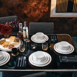 Inge White Dinner Plate 9 Inge White Dinner Plate -Home Furnishings Store CB2HOL22 05B V1