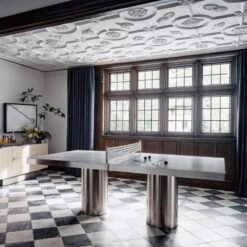 Columna Marble Table Tennis Table 17 Columna Marble Table Tennis Table -Home Furnishings Store CB2HOL22 07A hero