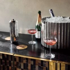 Milano Stainless Steel Champagne Bucket 12 Milano Stainless Steel Champagne Bucket -Home Furnishings Store CB2HOL22 11B hero