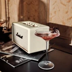 Marshall Acton III White Bluetooth Speaker -Home Furnishings Store CB2HOL22 17A 373 detail