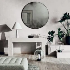 Polar White Cement Table Lamp 11 Polar White Cement Table Lamp -Home Furnishings Store CB2SP22 11A hero