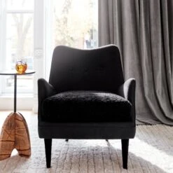 Colette Hand-Knotted Wool Black And White Area Rug 5'x8' -Home Furnishings Store CB2SP22 Cover cp v1 RET