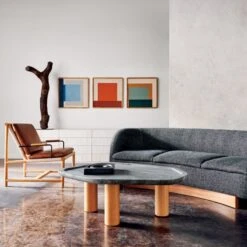 El Verano Travertine Coffee Table -Home Furnishings Store CB2SP22 LF PR 06A