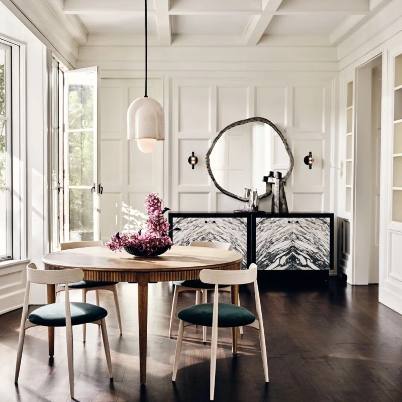 Providence 60" Round Cerused Oak Dining Table 4 Providence 60" Round Cerused Oak Dining Table - Image 2