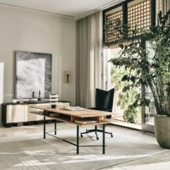 Larso Hand-Tufted Wool-Blend White Area Rug 5'x8' -Home Furnishings Store CB2SP23 24A Hero 2