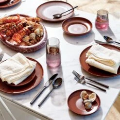 20-Piece Rush Brushed Black Flatware Set -Home Furnishings Store CB2SU23 14C V1 RET