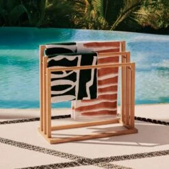 Parc Organic Cotton Green Beach Towel -Home Furnishings Store CB2SU23 RC 02C HERO 2