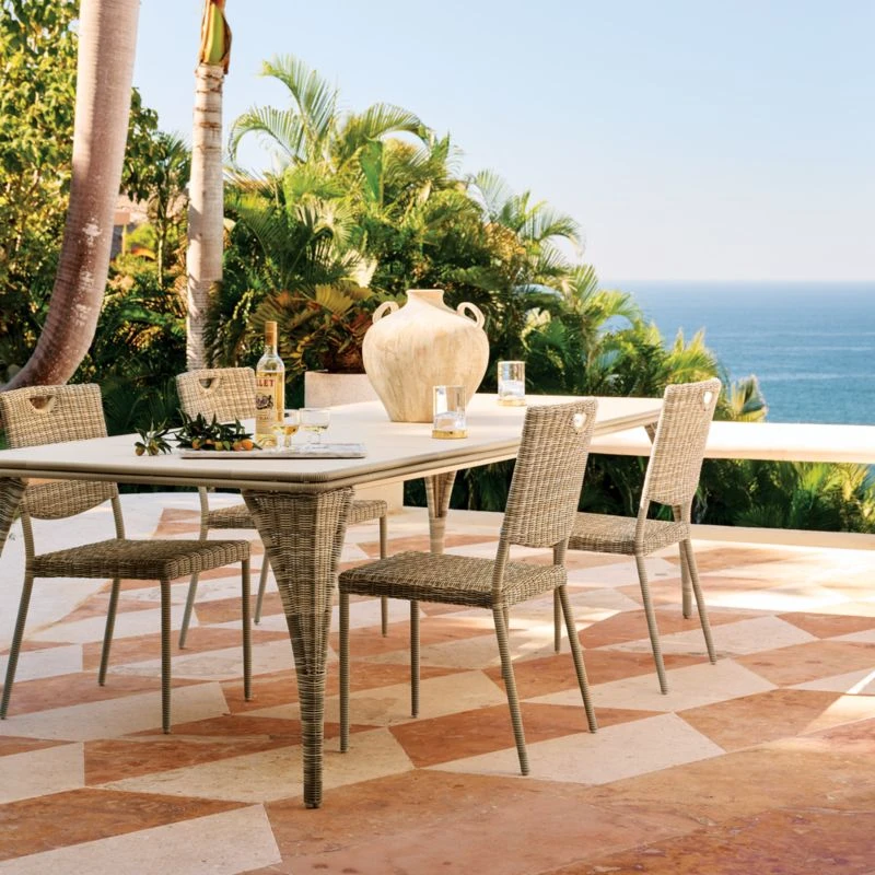 Nino Ivory Rattan Outdoor Dining Table 4 Nino Ivory Rattan Outdoor Dining Table - Image 2