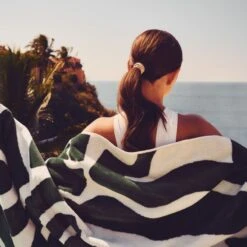 Parc Organic Cotton Green Beach Towel -Home Furnishings Store CB2SU23 RC EDT 05A 019