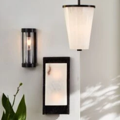 Auric Aluminum And Alabaster Wall Sconce Light -Home Furnishings Store CB2SU23 RC PR 009 Hero