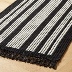 Calia Black And White Striped Runner Rug 2.5'x8' 7 Calia Black And White Striped Runner Rug 2.5'x8' -Home Furnishings Store CaliaStpBkNWtRunner2p5x8AVSHF22