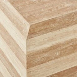 Camada Layered Travertine Outdoor Side Table 11 Camada Layered Travertine Outdoor Side Table -Home Furnishings Store CamadaSideTableAVSSS23