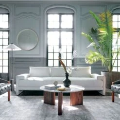 Abruzzo Charcoal Leather Tufted Chair -Home Furnishings Store CamdenWhiteSofaAP21 1x1