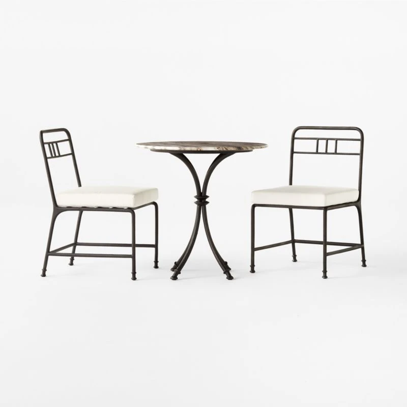 Canova Cast Metal Outdoor Bistro Set 6 Canova Cast Metal Outdoor Bistro Set - Image 4