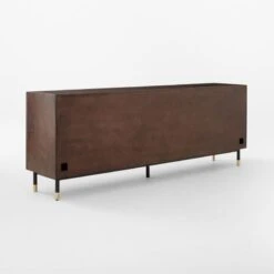 Carbon Brown Burl Wood Media Console -Home Furnishings Store CarbonBnBrlWdMdCredenza3QBSSF22