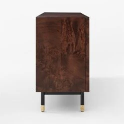 Carbon Brown Burl Wood Media Console -Home Furnishings Store CarbonBnBrlWdMdCredenzaSDSSF22