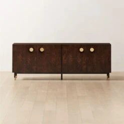 Carbon Brown Burl Wood Media Console
