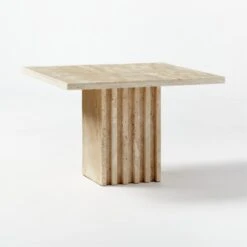 3-Piece Carve Travertine Cocktail Table Set -Home Furnishings Store CarveTrvrtnCocktailTableMd3QF20