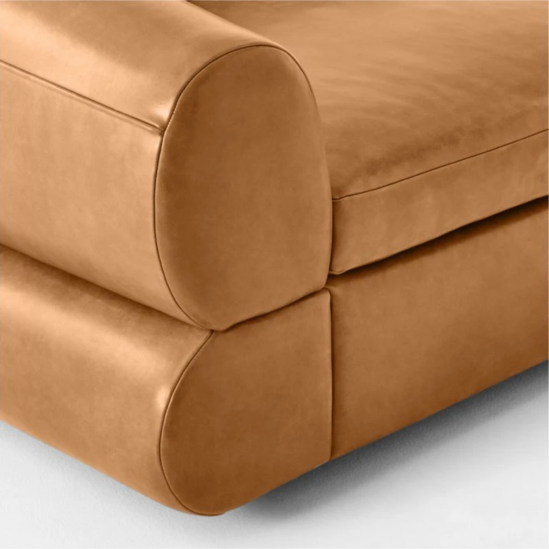 Chale 4-Piece Brown Leather Sectional Sofa 8 Chale 4-Piece Brown Leather Sectional Sofa - Image 6