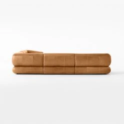 Chale 6-Piece Brown Leather Sectional Sofa -Home Furnishings Store Chale6PcSddlLthrSectSDSSS23