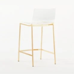 Chiaro Clear Counter Stool Gold -Home Furnishings Store ChiaroClrCntrStl24inGold3QBSSS21