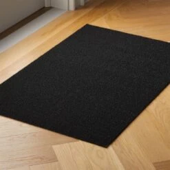 Chilewich® Solid Black Shag Utility Mat 2'x3' 6 Chilewich® Solid Black Shag Utility Mat 2'x3' -Home Furnishings Store ChlwchSldBkShgUtMt24X36inSHS21