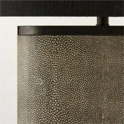 Clair Black Shagreen Table Lamp With Black Shade -Home Furnishings Store ClairBlkShgrnTableLampAVSHS23