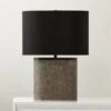 Clair Black Shagreen Table Lamp With Black Shade -Home Furnishings Store ClairBlkShgrnTableLampSHS23