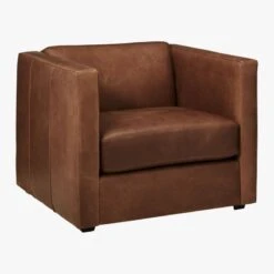 Club Leather Lounge Chair -Home Furnishings Store ClubChairHarnessCuero3QFS19