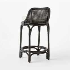 Coba Black Rattan Counter Stool Set Of 2 -Home Furnishings Store CobaCaneCounterStool3QBSSF22