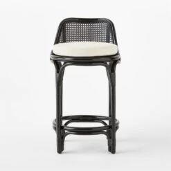Coba Black Rattan Counter Stool Set Of 2 -Home Furnishings Store CobaCaneCounterStoolSOSSF22