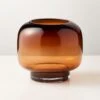 Coco Round Smoked Amber Glass Hurricane Candle Holder Small -Home Furnishings Store CocoSmkdGlassHrrcnSmSHF22