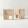 Cojo Travertine Bookends Set Of 2 -Home Furnishings Store CojoTravertineBookendS2SHS22
