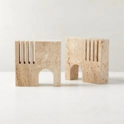 Cojo Travertine Bookends Set Of 2