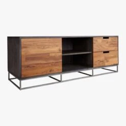 Congo Wood Media Console 56'' -Home Furnishings Store CongoMediaCredenza3QS16